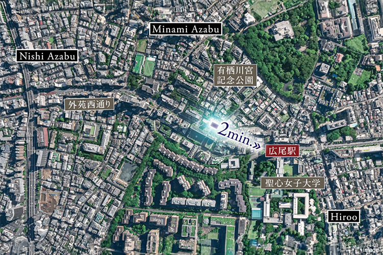 航空写真｜ザ・パークハウス南麻布