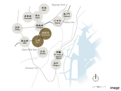 エリア概念マップ｜ザ・パークハウス南麻布