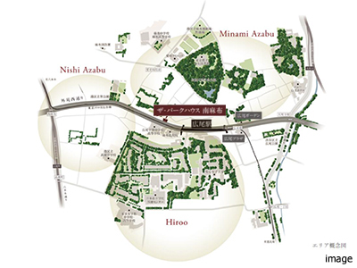 周辺イメージイラスト｜ザ・パークハウス南麻布