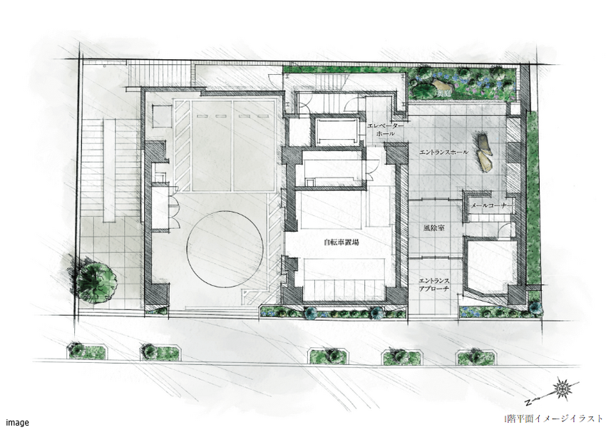 敷地配置図｜ザ・パークハウス南麻布